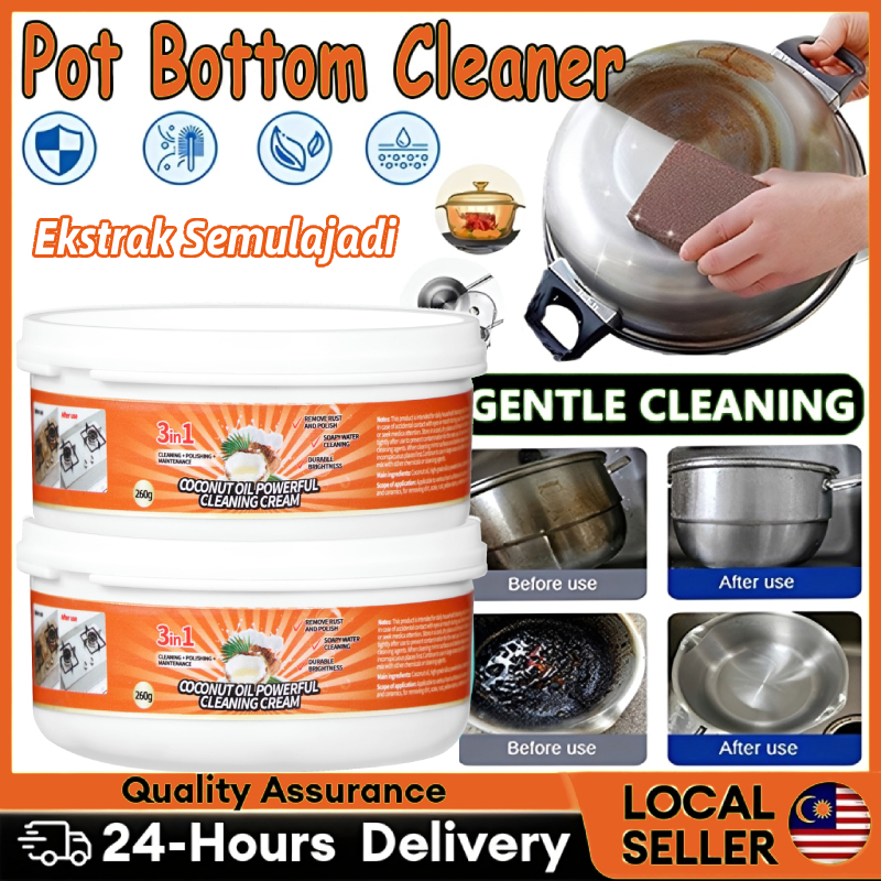 99% efficient cleaning of heavy oil stains coconut oil natural decontamination paste pot bottom cleaner multifunctional kitchen polishing tool