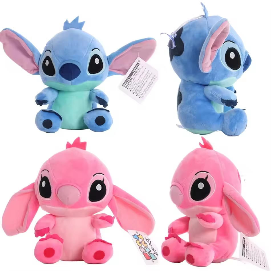 20cm Stitch Plush Doll Anime Lilo & Stitch Stuffed Toy Cartoon Figure Doll Cute Plushie Pendant Soft Desktop Ornaments Gifts for Girls Kids 毛绒娃娃 史迪仔公仔