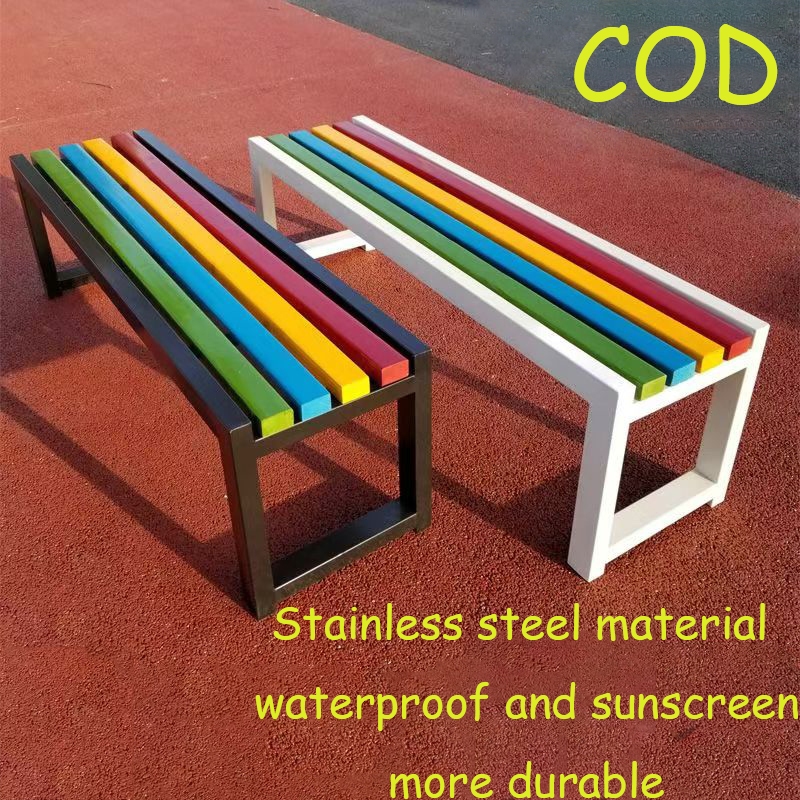 Outdoor bench Stainless steel bench balcony bench barber shop stool shoe stool