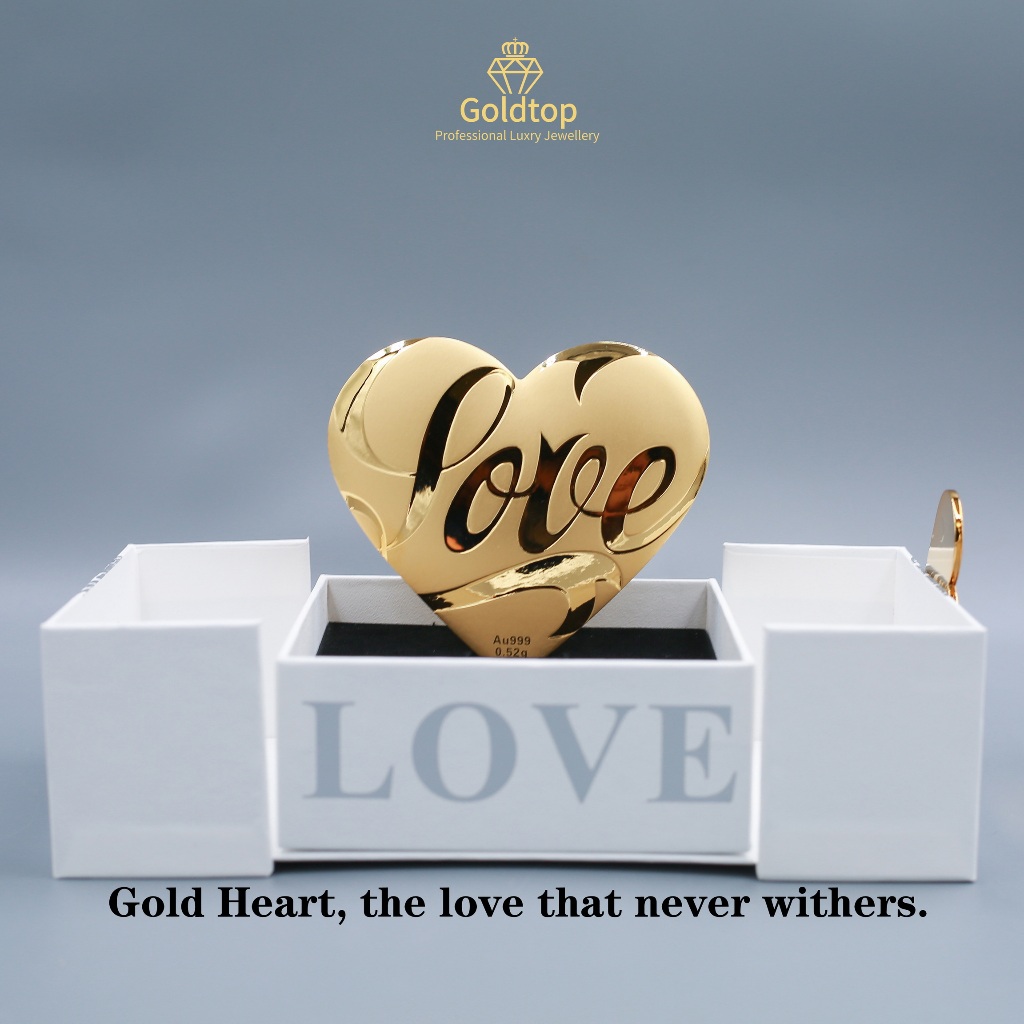 【Goldtop】Amazing 999 Pure Gold Love Heart (0.52g)-Gold bar-The best choice for lovers-2025&hellip;
