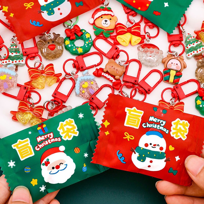 Christmas Keychain Blind Box Student Surprise Small Blind Bag Small Gifts for Children's Toys