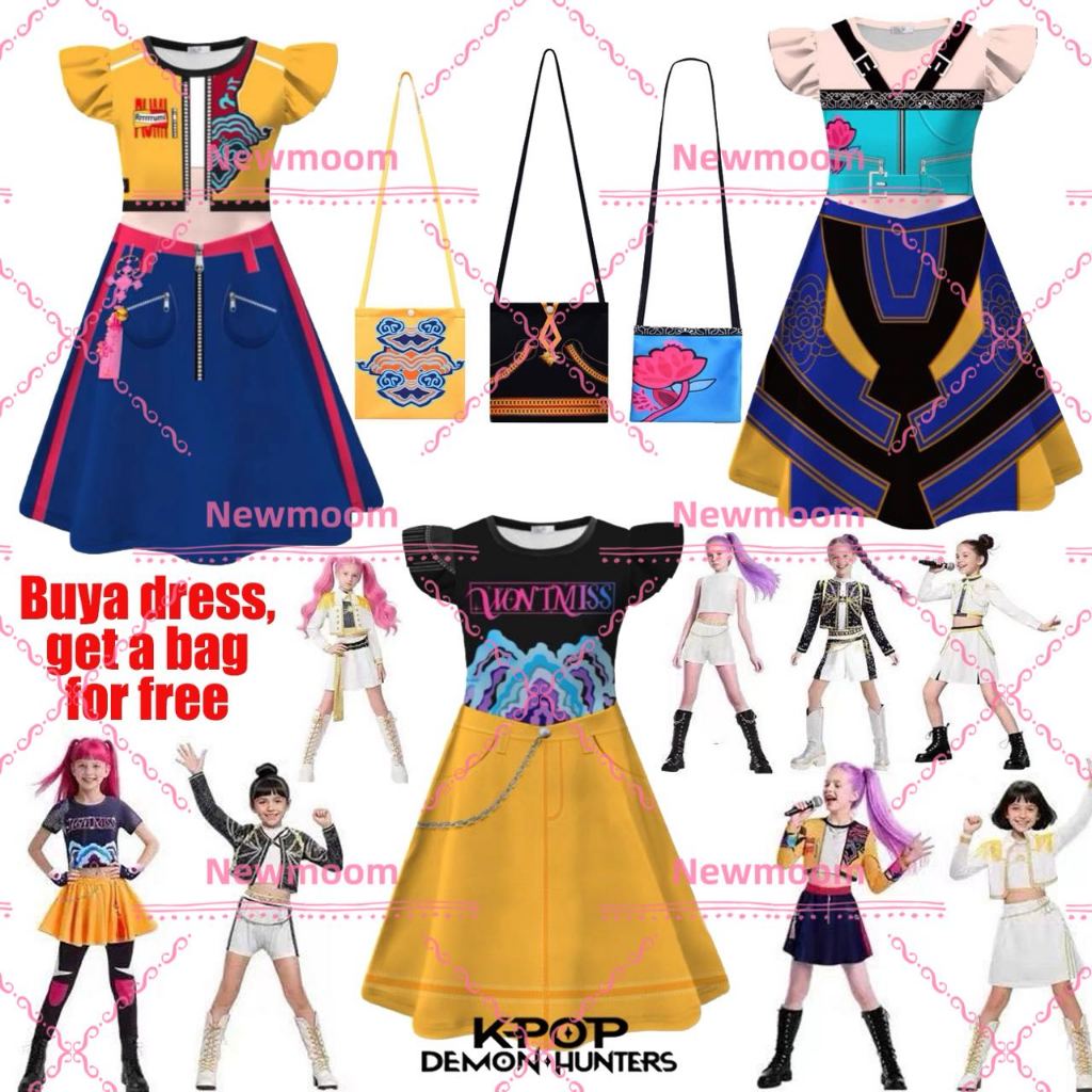 Kids Rumi Jacket Demon Hunter of Animated KPop ZOEY MIRA Cosplay Costume Children Child Girls Hoodies Disguise Roleplay Fantasia Clothing Halloween Dress Suit Anime Cosplay Outfit