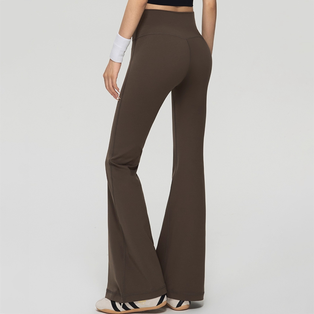High-Waisted Flared Yoga Leggings - Comfortable Stretchy Pants for Workout, Multiple Colors