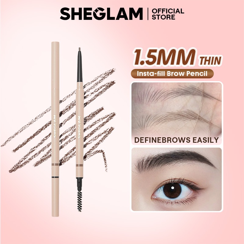 SHEGLAM Skinny Eyebrow Pencil Makeup Long Lasting Eye Brow Pencil Makeup Women Cosmetics Kening