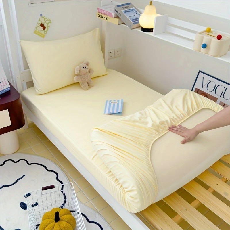 [ship in 24h]100% Cotton Bedsheet -Grade A Soft Breathable Anti-bacterial Dormitory Student Bedsheet Single/Super Single/Queen/King