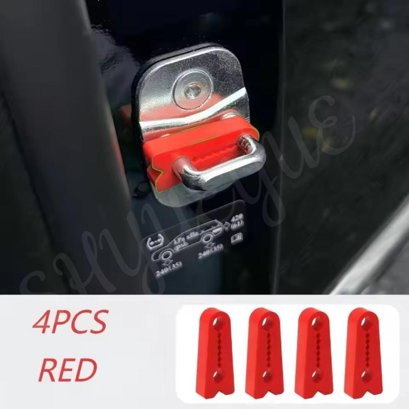 SHYUEYUE 4pcs Car Door Lock Sound Deadener Damper Buffer Universal Car Corner Safe Lock Buffer Damping Protection Accessories For Genneral Vehicle