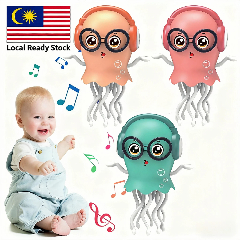 Shipping From Malaysia Mainan Pendidikan Budak | Electric Dancing Jellyfish Octopus Toy with Light Music | Education Toy for Boys Girls Birthday Festival Gift