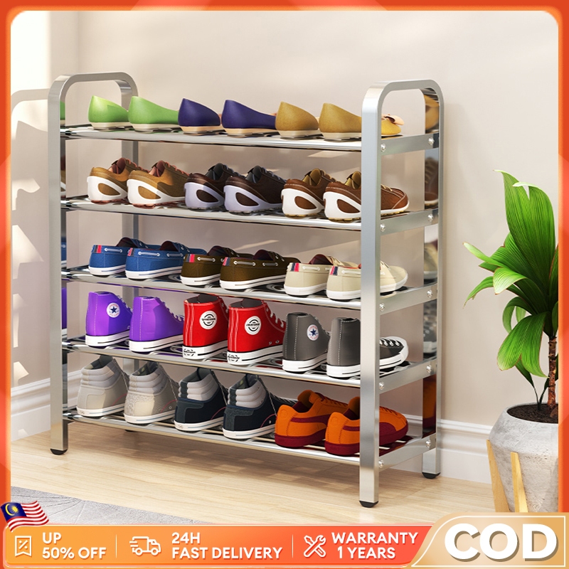 Multi-Layer  Stainless Steel Shoe Rack   Indoor Outdoor Cabinet Rack Besi  Shoe Storage Rack  Living  Rackhelf Flower RackLiving Room Shelf Sundries Rack Indoor 不锈钢鞋架