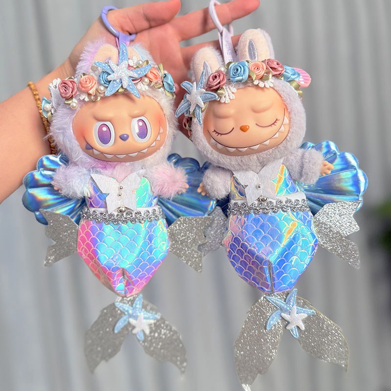 V1 V2 V3 17CM labubu Doll Clothes Mermaid Jumpsuit Fish Princess Dress 15CM LABUBU Doll Accessories