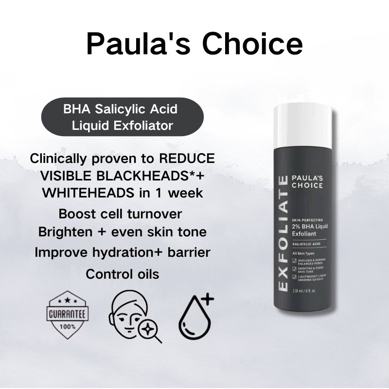 Paula's Choice Skin Perfecting Eksfoliasi Cecair 2% BHA Asid Salisilik - 2% BHA Salicylic Acid Liquid Exfoliator 118ML