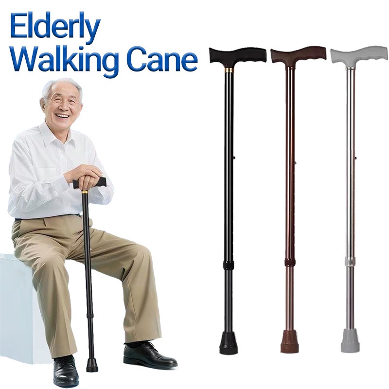 Walking Cane With Height Adjustable Aluminium Alloy Light Walking Stick single Cane Elderly Tongkat Mobility