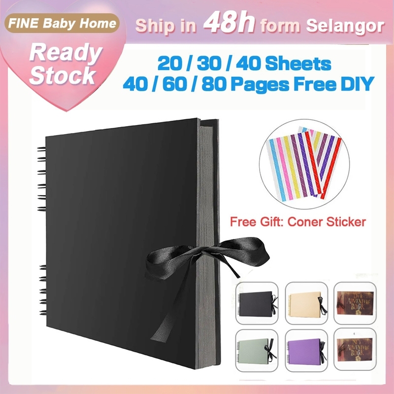 【Local Ship in 24h】20/30/40 Sheets DIY Photo Album Photobook Scrapbook for Wedding Anniversary Gifts Memory Books