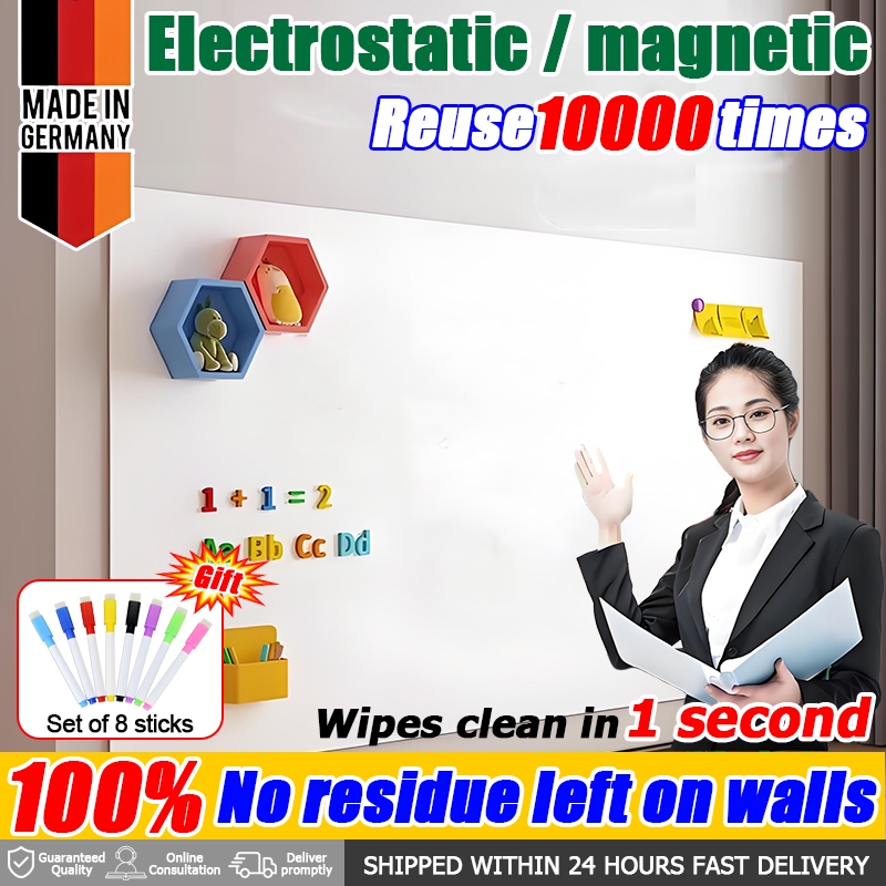 【24-hour shipping】magnetic whiteboard sticker wall writing board for kids self-adhesive magnetic board whiteboard magnetic white board kids easy to clean白板 牆貼