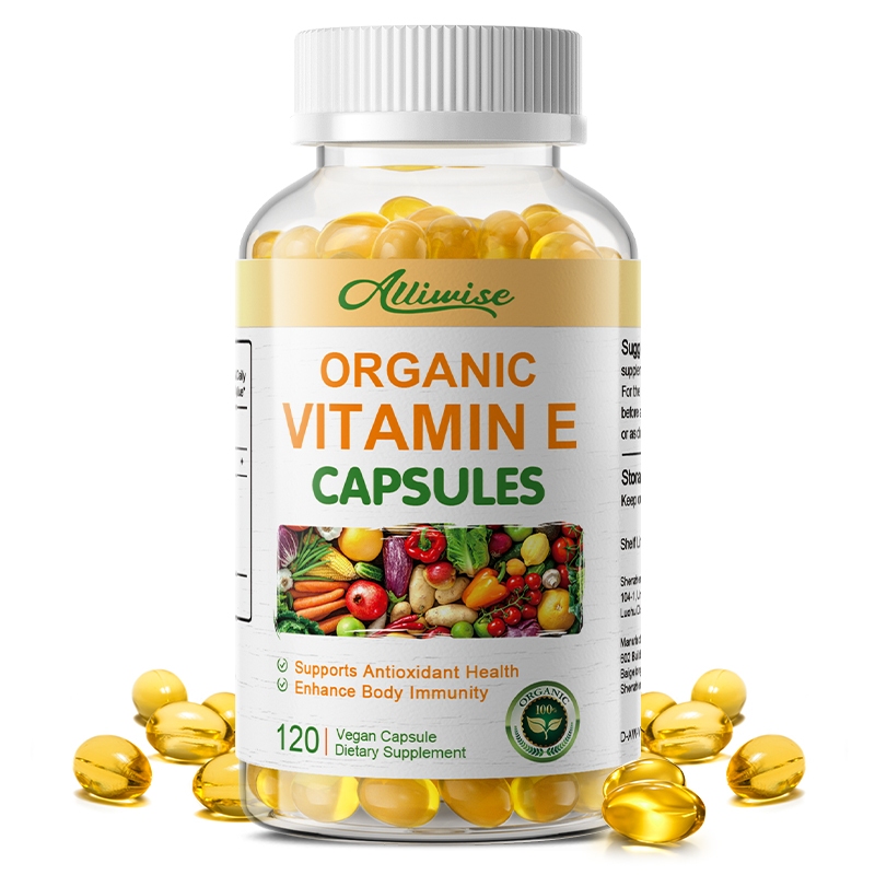 Alliwise Vitamin E Capsule Natural Antioxidant, Skin & Immune System Support Supplement