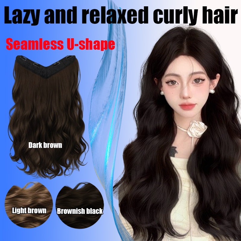 Wave Big Curl Fake Hair Available in three colors Female Curly Hair extensions curls Simulation naturally fits head shape increases hair volume complete head makeover stylish cute