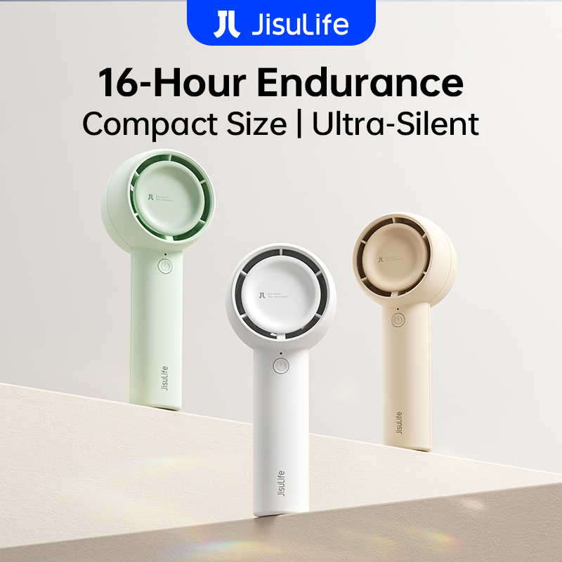 JisuLife Handheld Fan Life 5 Mini Fan 4500mAh Battery Protable Handheld Fans With New Technology Turbo fan 3-5 speed Wind Bladeless Safety Upgrade