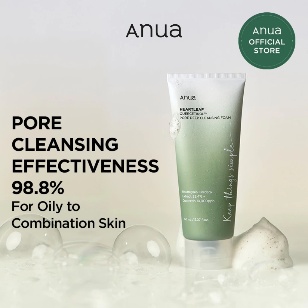 Anua Heartleaf Quercetinol Pore Deep Cleansing Foam (150ml)