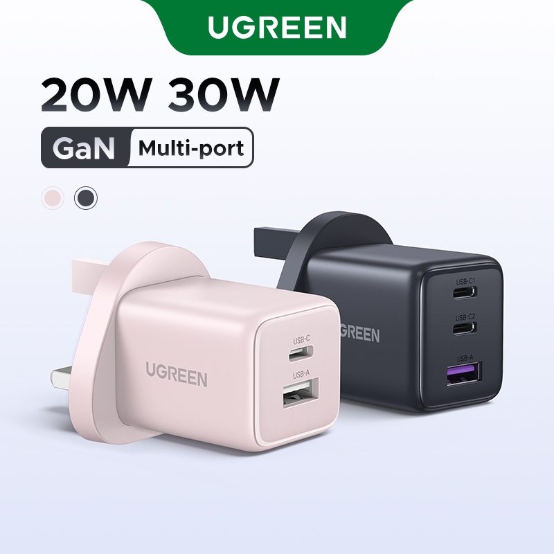 【Nexode】UGREEN 45W/30W/20W GaN Charger USB-C/USB-A 2/3 Ports Charger Nexode GaN Fast Charger USB-C Power Adapter for iPhone 16 Pro Max/15/14/13