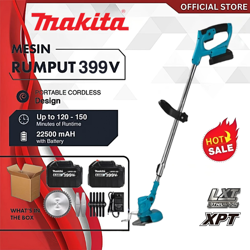 399VF Mesin Rumput Bateri Cordless Grass Cutter Mesin Potong Rumput Elektrik Trimmer Rumput Bateri 割草机