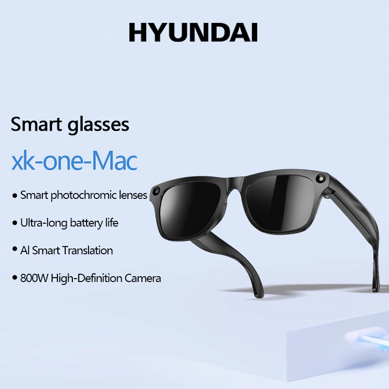 Hyundai xk-one-Mac All-in-One Smart AI Glasses for Real-Time Translation & Meeting Recording, 8MP Camera, 6.0 BLE dual-b