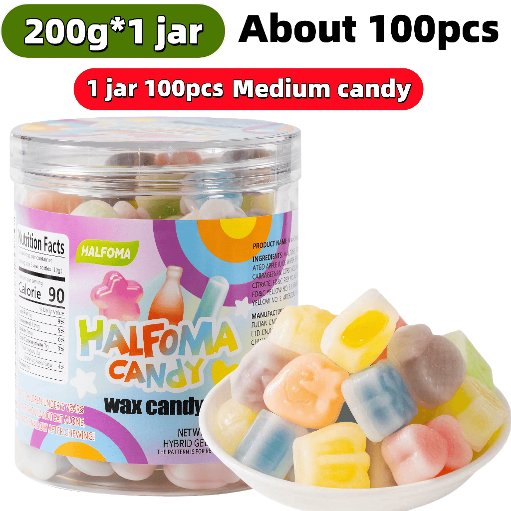 Halfoma gula gula viral 100pcs Mixed Flavors Snack Wax Candy Sandwich Candy