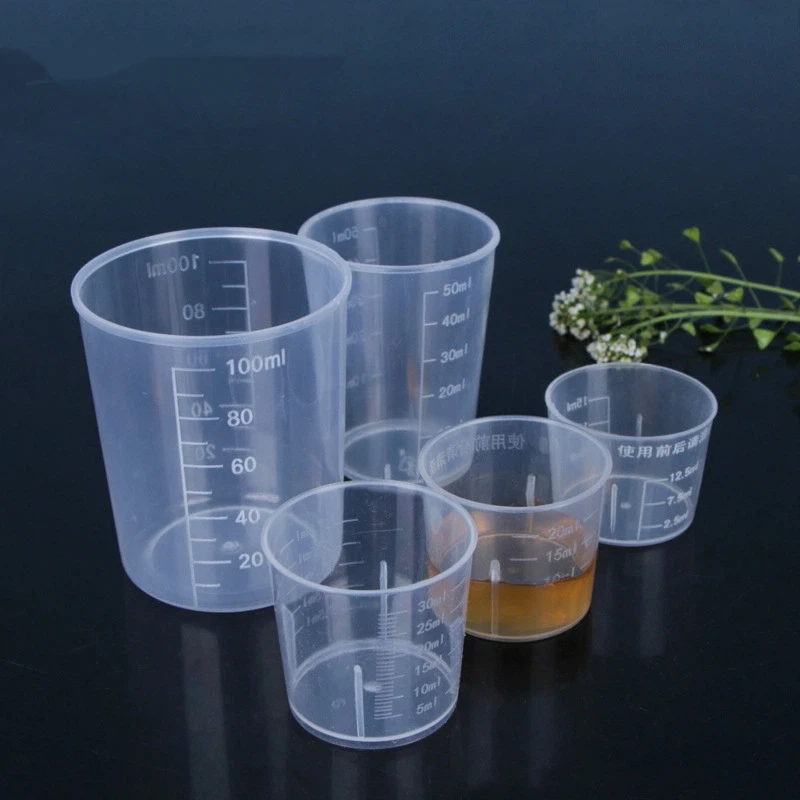 Clear Plastic Graduated Measuring Cup 15/20/30/50/100ml DIY Home Measuring Cup Liquid Container