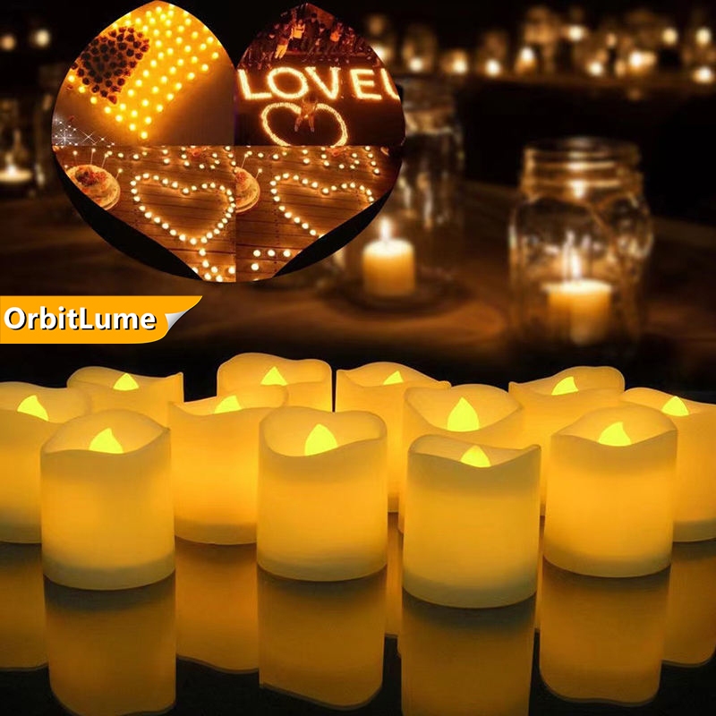 24pcs/set LED Candle Wavy shape Candle Led Tea Light Candle