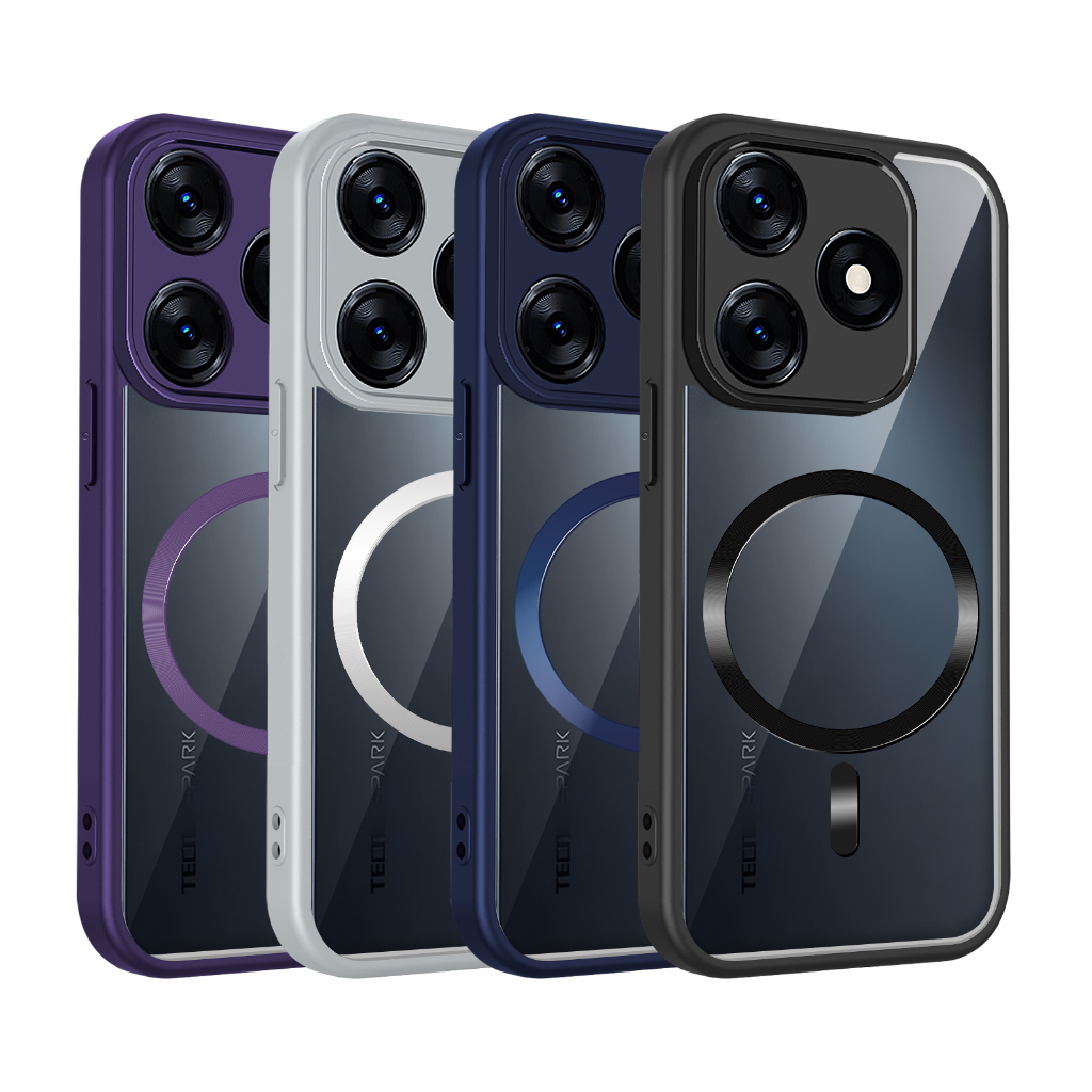 Wireless Magnetic Frosted Transparent Acrylic Case For Infinix Hot 40i 50i Smart 8 9 HD 10 Pro Plus Spark 20 20C Go 2 2024 POP 10 P55 4G Casing Shockproof Clear Protector Cover