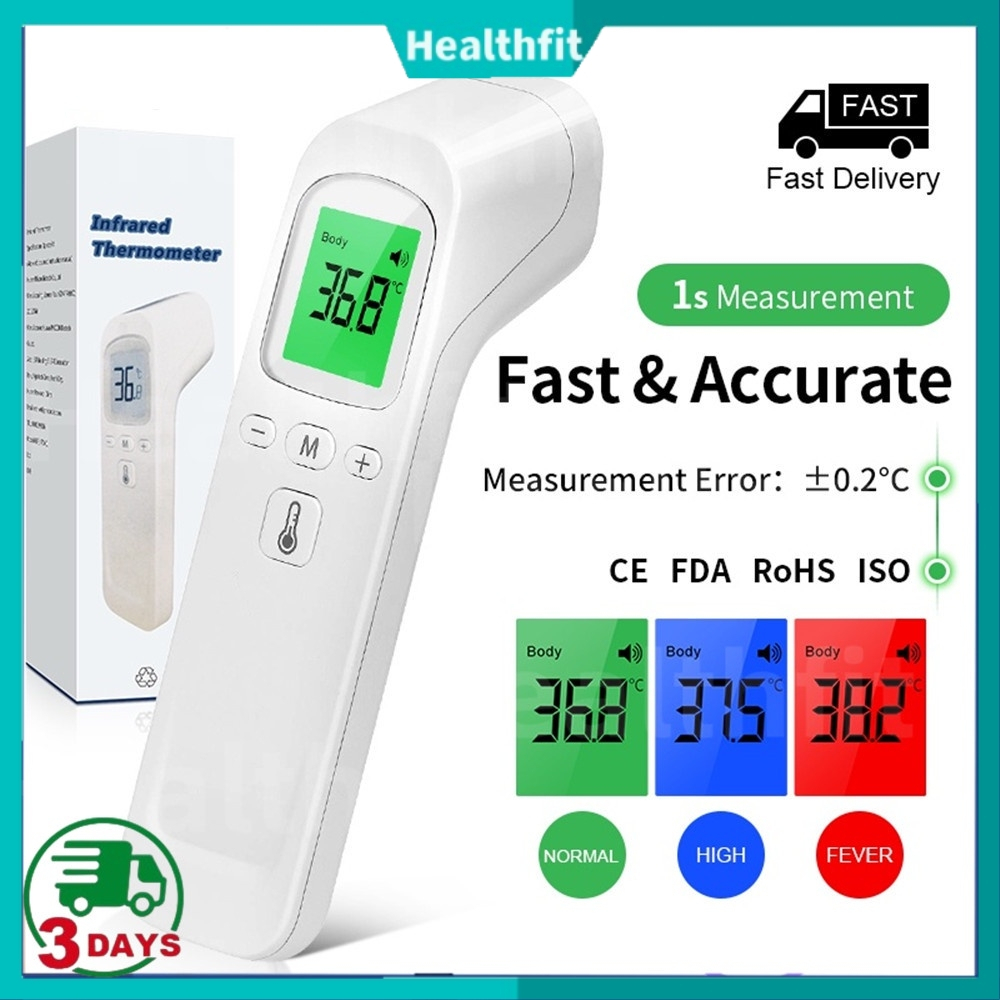 【Malaysia Stock】 Infrared Forehead Thermometer Gun Termometer Digital Baby Temperature Scanner Meter Body Check 温度计