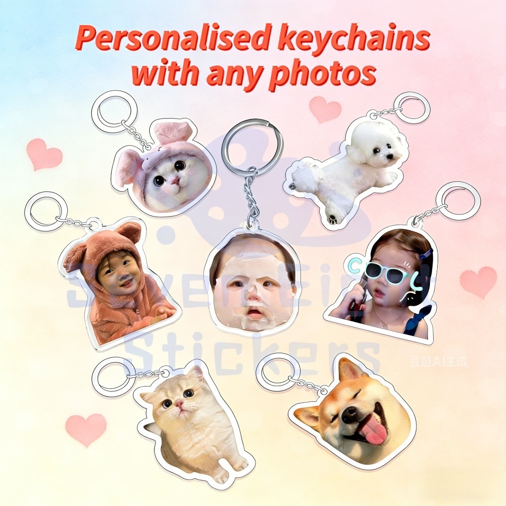 Creative custom acrylic keychain | Free matting acrylic keychain | baby keychain | pet keychain