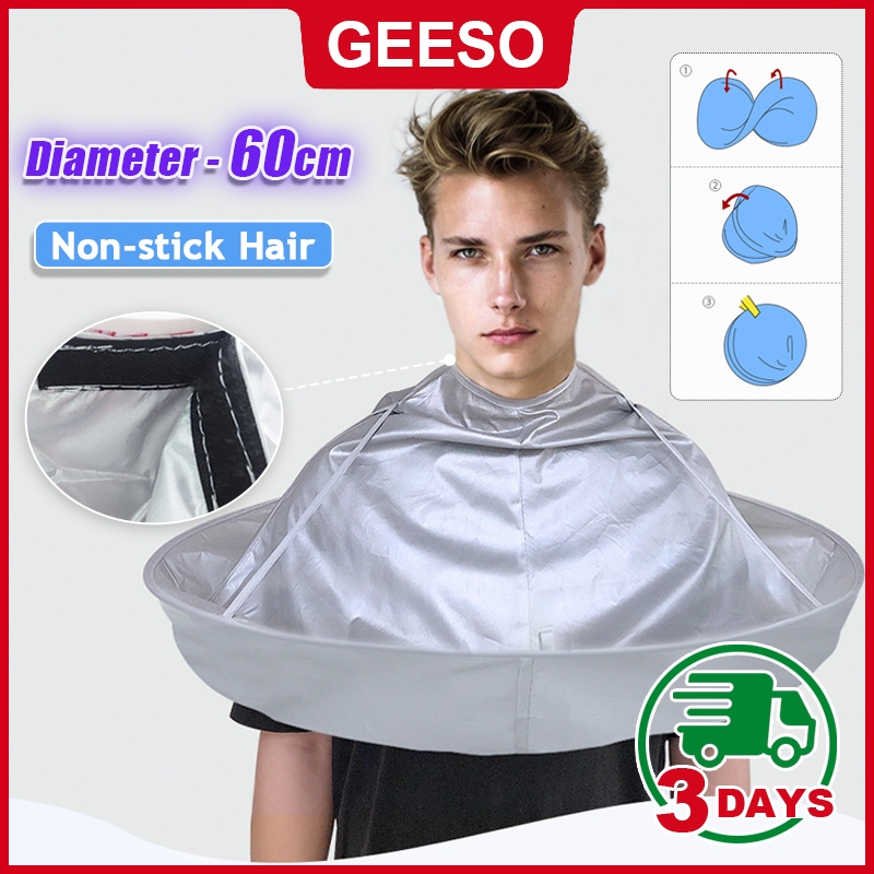 GEESO 60CM Umbrella Shape Salon Haircut Bib Dyeing Shawl Children Adult Waterproof Household Bib Barber Cape 理发披肩