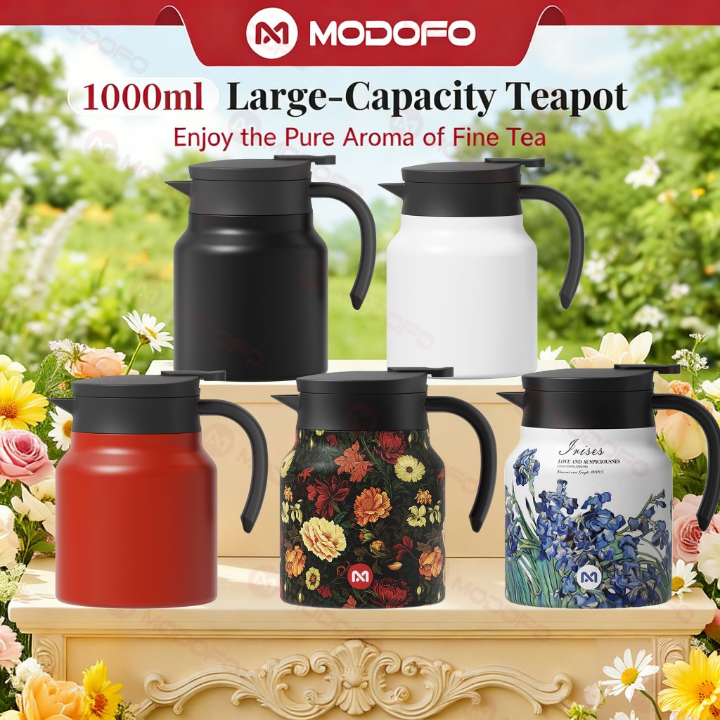 MODOFO 316 Thermos Stainless Steel Teapot Thermal Insulation Stewed Teapot Household Stuffy Teapot Stewed Teapot Portable Coffee Pot Stewed Teapot 茶壶水壶