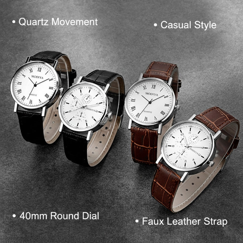 Minimalist Quartz Men's Watch - Elegant Leather Strap Gift Timepiece for Stylish Men