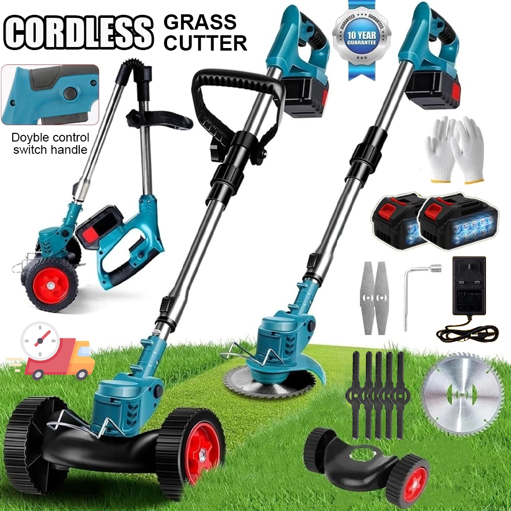 Germany Bosch Cordless fold Pemotong rumput 18000R lawn mower 9980VF Foldable Mesin Rumput bateri Grass cutter Grass trimmer Mesin potong rumput Mesin rumput straight shaft