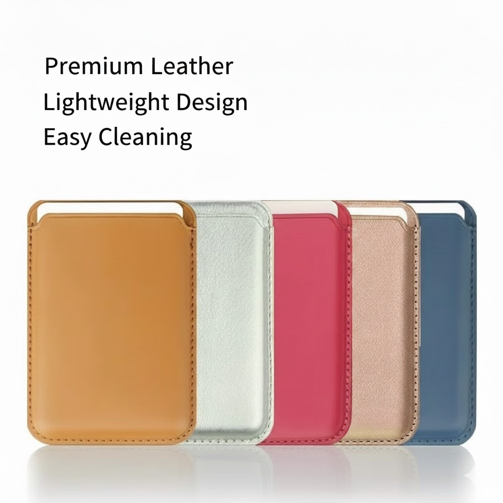 CEXIKA Magnetic Wallet Slim Magnetic PU Leather Card Case for iPhone 12–16 Holiday Gift