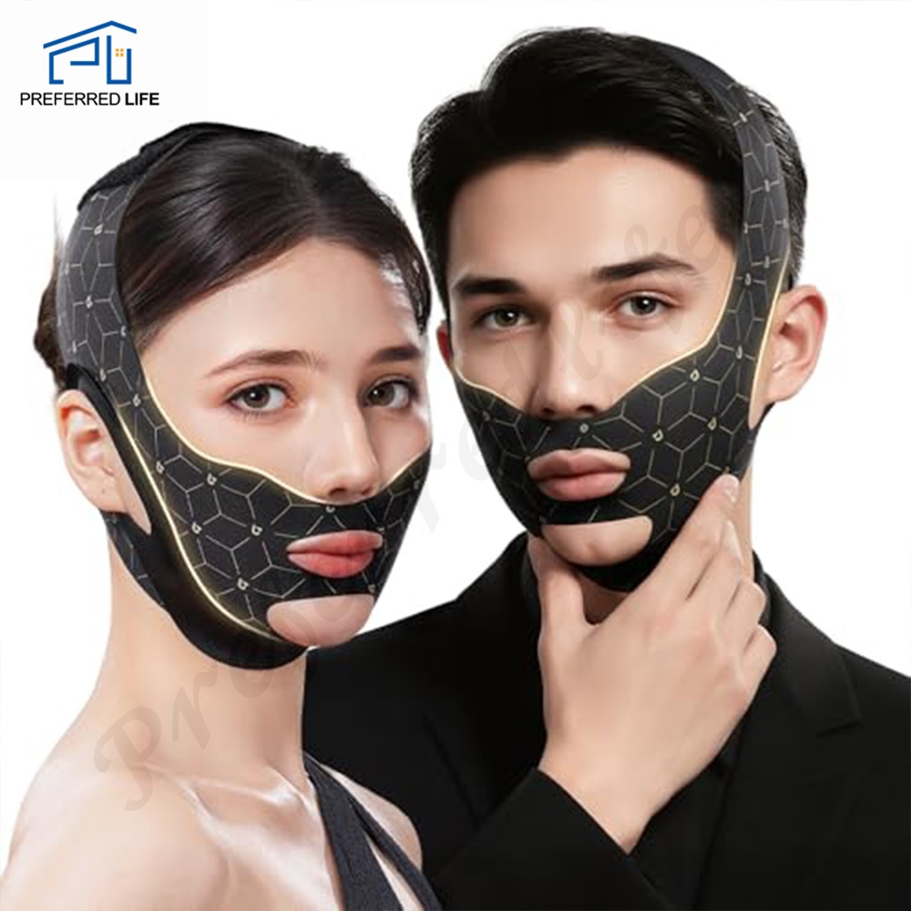 Double Chin Reducer, Adjustable Face Toning Belts, Face Lifting Tapes, Anti-slip Chinology Jawline Shaper, Reusable Chin Strap for Sleeping, V Line Face Lifting Mask
