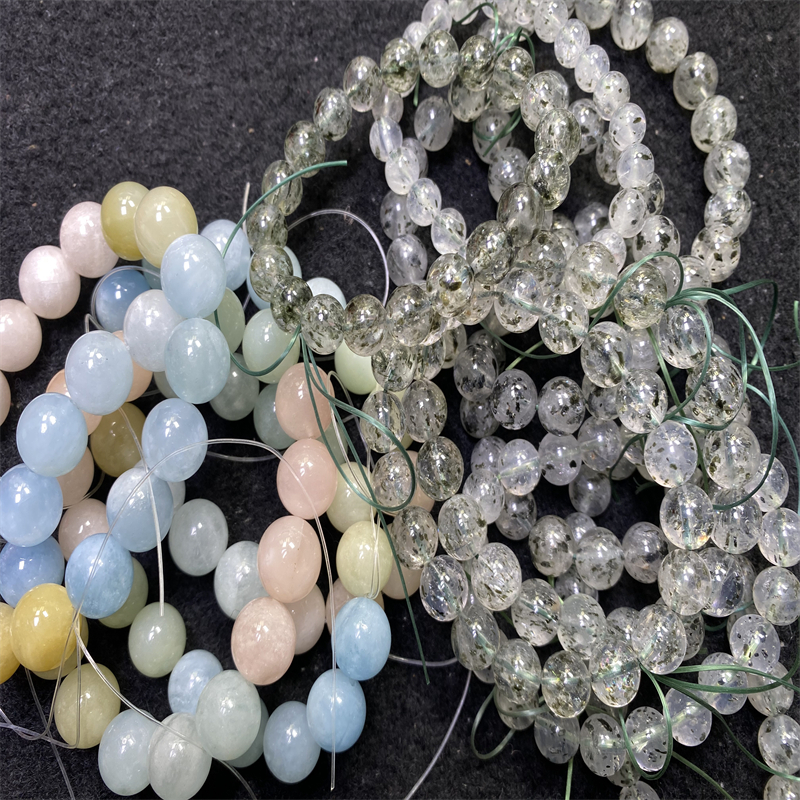 Alxa Agate Crystal Morganite Aquamarine Eagle Eye Stone Black Gold Backbone Amethyst Citrine Live Special Shot