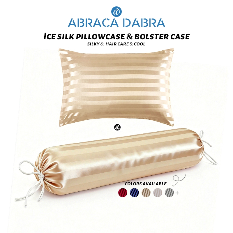 Abraca Dabra Satin Soft Breathable Stripe Pillowcase (51 x 76cm/1 Pc)