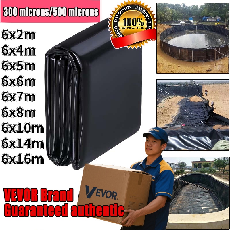 HDPE Fish Pond Liners 0.5mm Thickness （ VEVOR Brand） suitable for ponds, water gardens, waterfalls, streams, fountains, aquaculture, and agriculture