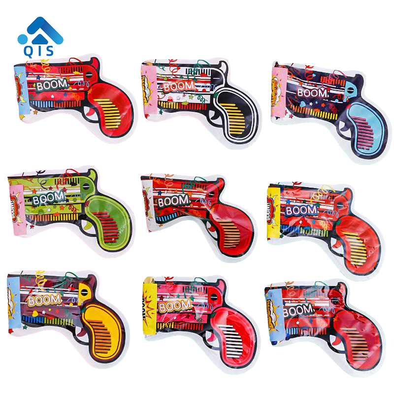 Wedding Inflatable Handheld Atmosphere Confetti Firework Gun Launcher Set, Valentines Birthday New Year Children Graduation Party Toy Decoration Accessories Supplies