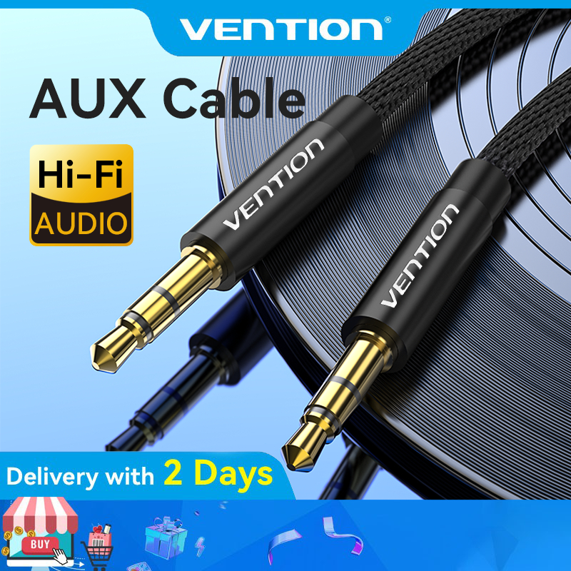 Vention 3.5mm Audio Cable HiFi Aux Male To Male Cable for Headphones IOS Android Car MP3 Laptops Smartphone Speakers Tablet