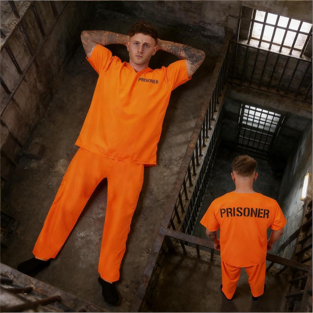 Cosplay Uniform Prison Uniform Orange Prison Uniform Prisoner Suit Cosplay Costume halloween costume