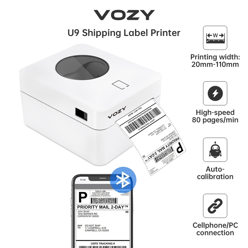 VOZY T6/T11 WiFi Waybill Printer USB+Bluetooth Shipping Label Printer Waybill Label A6 Thermal Printer Awb Airway Bill Courier Barcode Thermal Printer Android & IOS