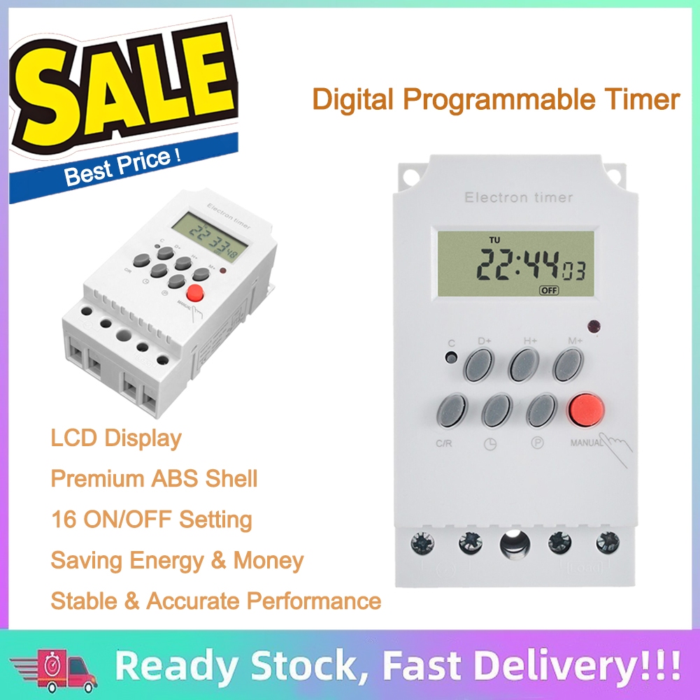 【Ready Stock】 Time Control Switch KG316T-II Digital Timer Controller with LCD Display for Street Lights Advertising Signs