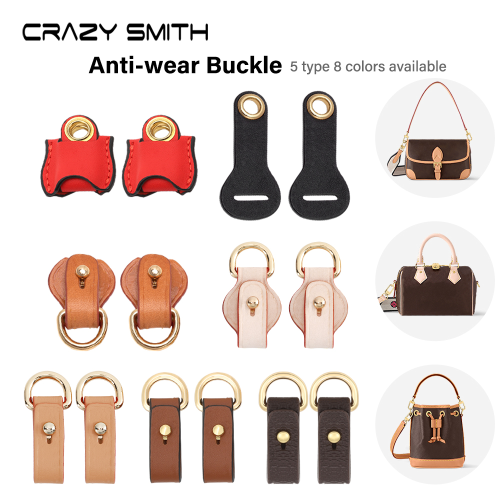 CRAZYSMITH Leather Anti-wear Buckle for LV Series Bags Strap Punch-Free Handbag Strap Extender Buckles Hardware Protector
