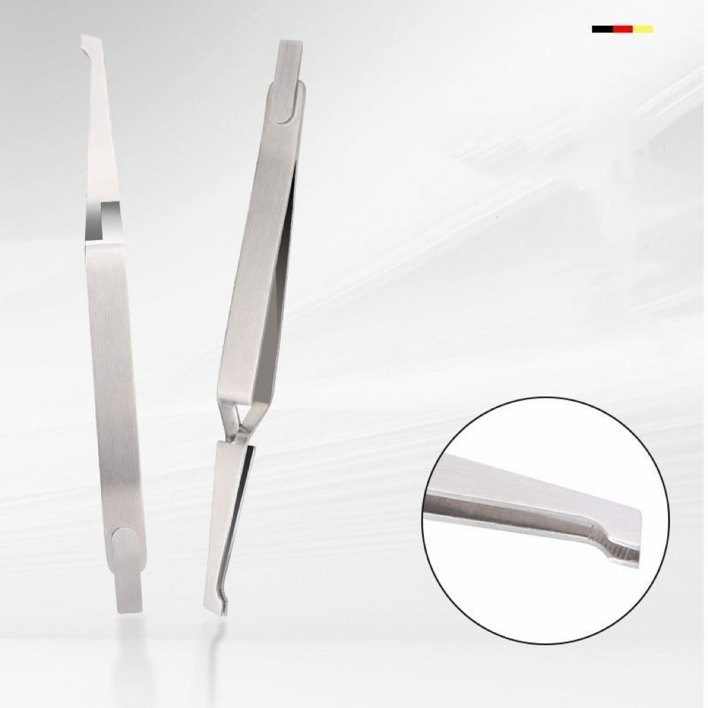 Dental Bracket Holder Tweezer Serrated Orthodontic Stainless Steel Tools