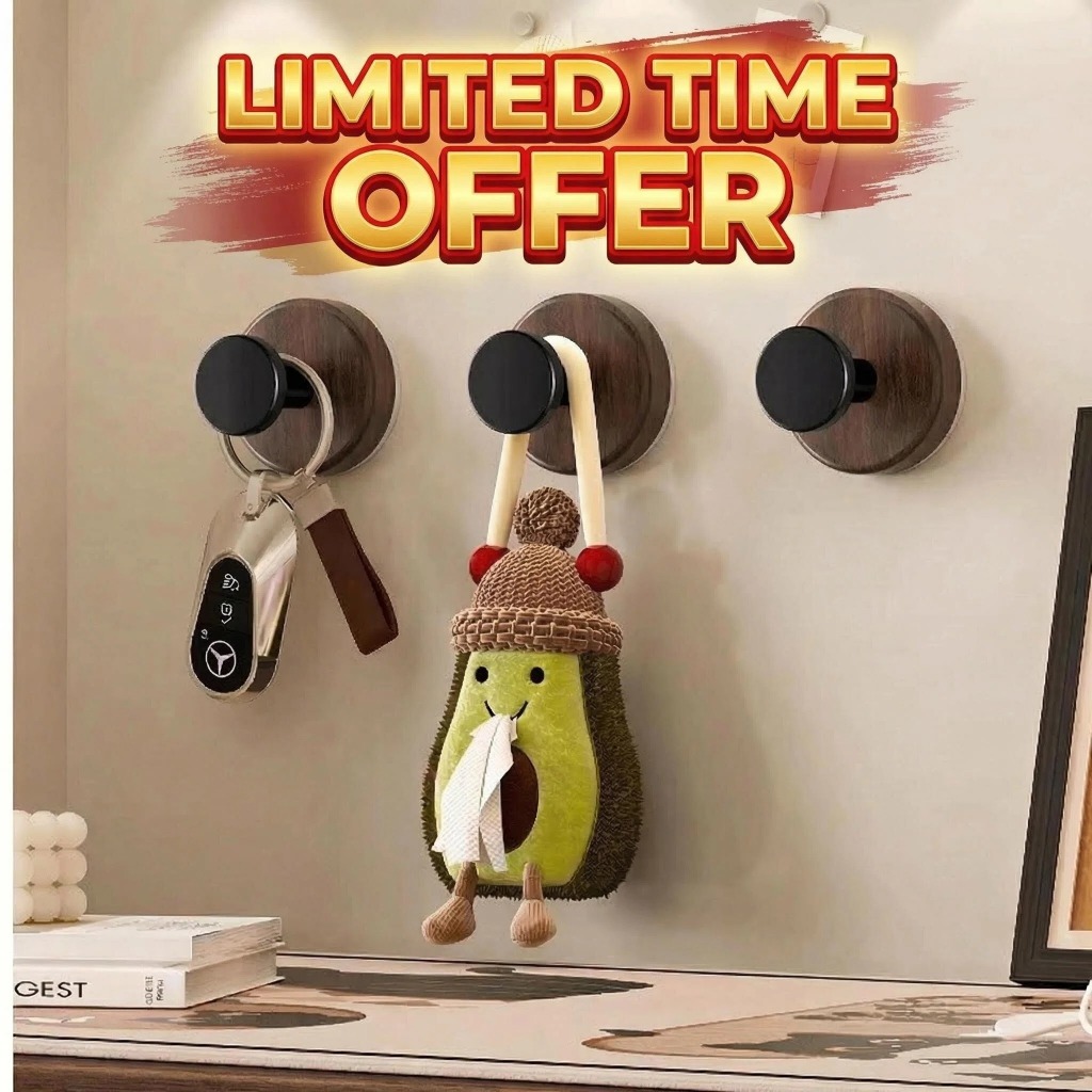 Hook Wall Multifunctional Suction Cup Hook Hanger Water Proof No Drill Wood Hook Bedroom Cangkuk Wall Hook Kail Towel Hook Key Hanger Wall Bedroom/Kitchen Hook Wall Hanging Rack