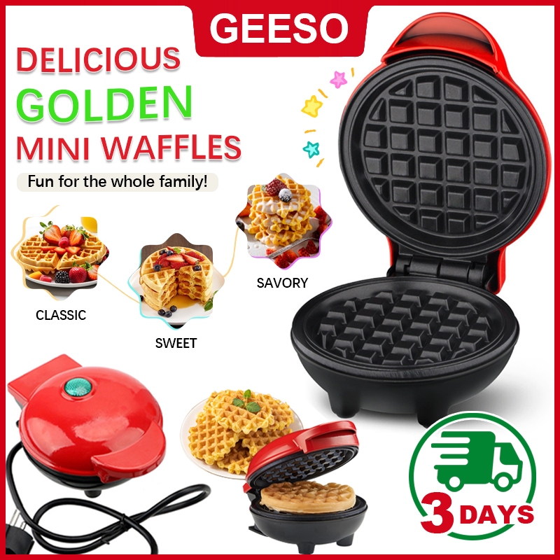GEESO Electric Waffles Maker Breakfast Waffle Machine Egg Cake Pan Eggette Machine Mini Waffle Pot 华夫饼机