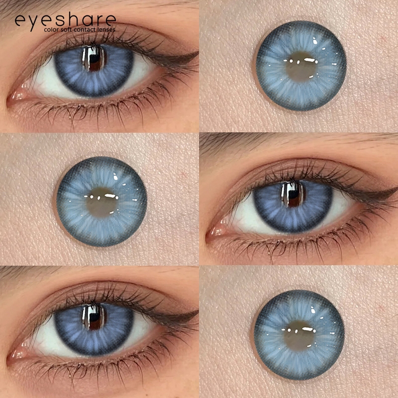 eyeshare 2pcs\pair Blue Contact Lens Natural  Contact Lense Soft FLORENCE 14.5mm Big Eyes Use 6 months