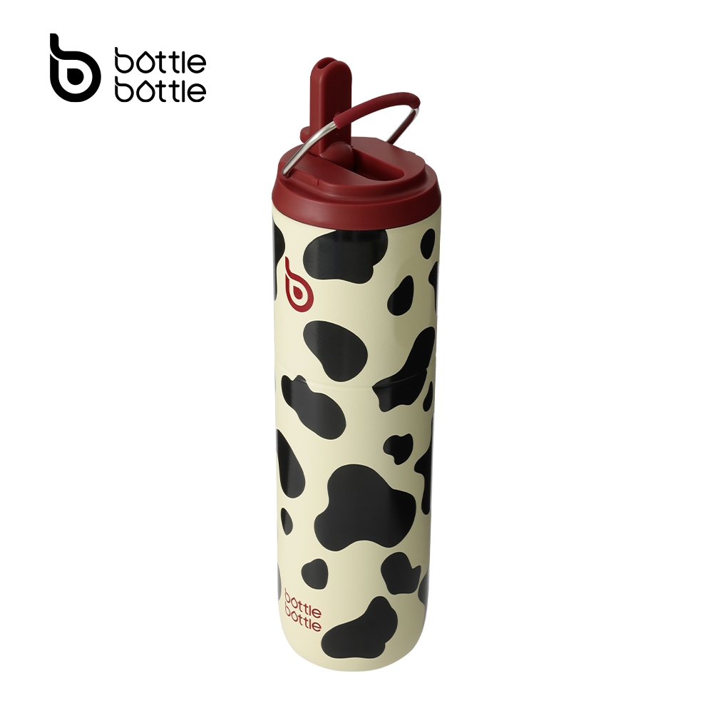 BOTTLE BOTTLE 24oz Insulated Water Bottle with Straw Lid and Handle for Sports Travel Gym Stainless Steel Water Bottles Double-Wall Vacuum Metal Thermos Bottles Leak Proof BPA-Free